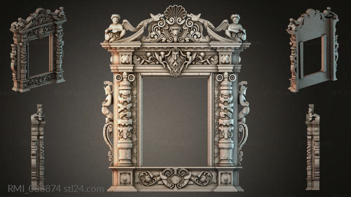 Рамы декоративные, обрамления (RMI_033874) 3D модель для ЧПУ станка