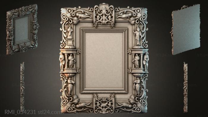 Рамы декоративные, обрамления (RMI_034231) 3D модель для ЧПУ станка