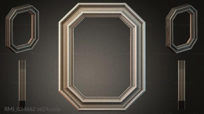 Рамы декоративные, обрамления (RMI_034662) 3D модель для ЧПУ станка