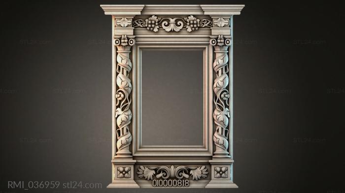 Рамы декоративные, обрамления (RMI_036959) 3D модель для ЧПУ станка