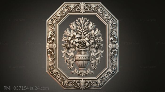 Рамы декоративные, обрамления (RMI_037154) 3D модель для ЧПУ станка