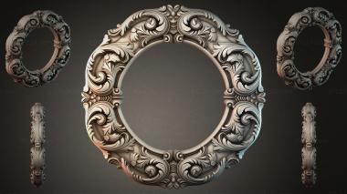 Decorative frames, framing Round frame with acanthus scrolls and side ornaments 3d model