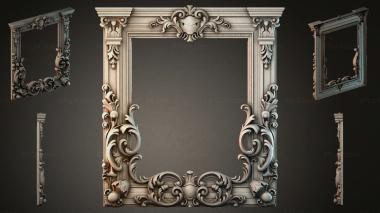 Decorative frames, framing Carved frame with acanthus and cartouche 3d model