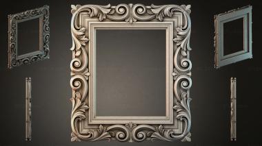 Decorative frames, framing Roccoco frame ornament with scrolls and acanthus leaves 3d model