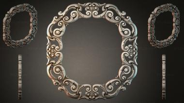Decorative frames, framing Square frame with scrolls and spirals 3d model