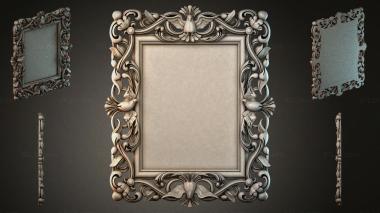 Decorative frames, framing Classic frame with winged harpy and swirls 3d model