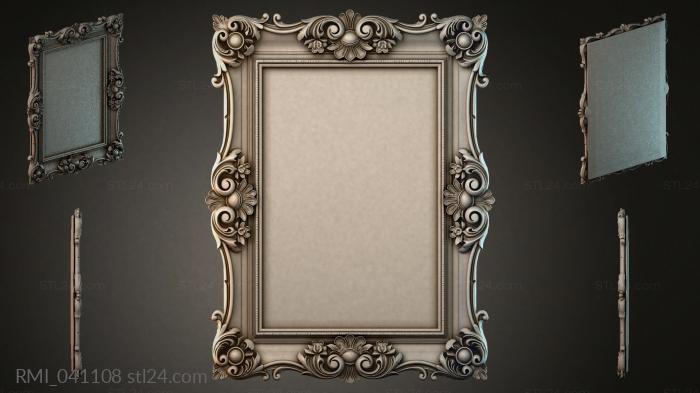 Ornamental frame with rectangular insert 3d STL model