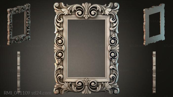 Carved frame with scrolls and palmettes 3d STL model