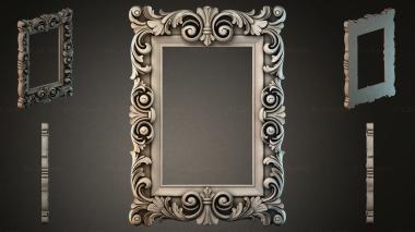 Decorative frames, framing Carved frame with scrolls and palmettes 3d model
