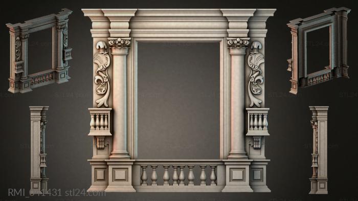 Рамы декоративные, обрамления (RMI_041431) 3D модель для ЧПУ станка