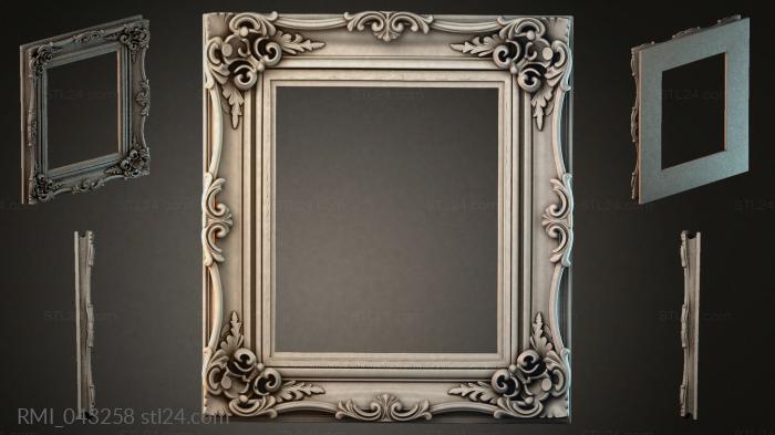 Рамы декоративные, обрамления (RMI_043258) 3D модель для ЧПУ станка