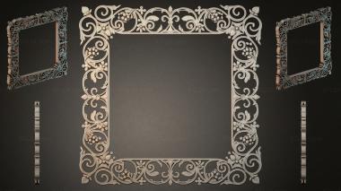 Decorative frames, framing Ornamental frame with acanthus and grapevine 3d model