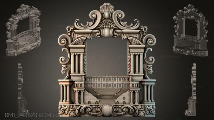 Рамы декоративные, обрамления (RMI_043623) 3D модель для ЧПУ станка