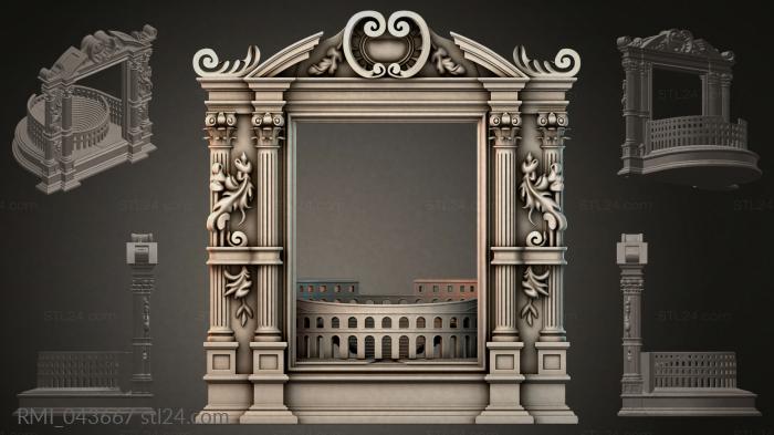 Рамы декоративные, обрамления (RMI_043667) 3D модель для ЧПУ станка