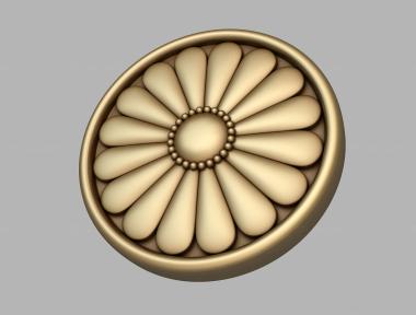 Rozette (, RZ_1225) 3D models for cnc