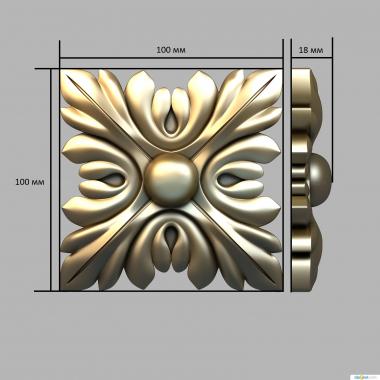 Rozette (, RZ_1231) 3D models for cnc