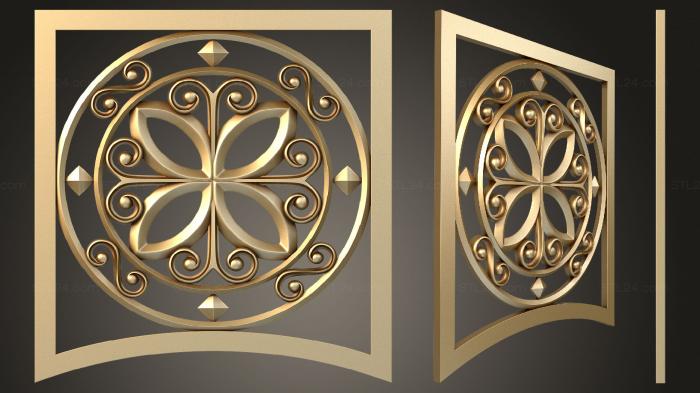 Rozette (Stained glass window, RZ_1234) 3D models for cnc