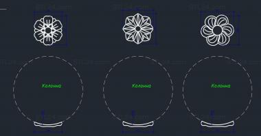 Rozette (, RZ_1246) 3D models for cnc