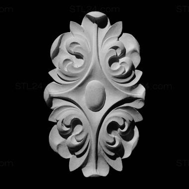 Rozette (Rosette with an oval in the center, RZ_1266) 3D models for cnc