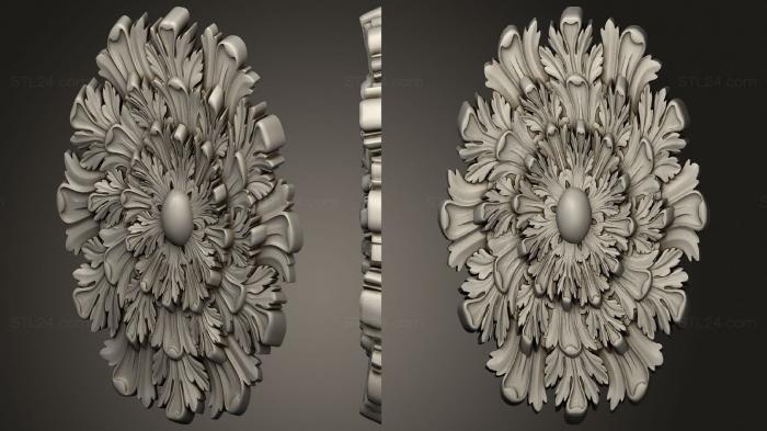 Розетки (Розетка комода, RZ_1274) 3D модель для ЧПУ станка