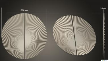 Rozette (Round wall decor in the shape of a stylized shell, RZ_1277) 3D models for cnc