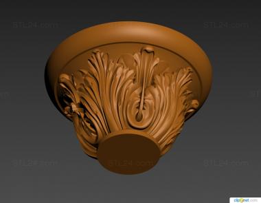 Rozette (Acanthus rosette with a capital, RZ_1294) 3D models for cnc