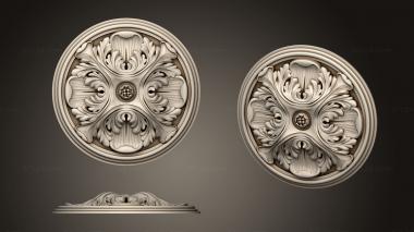 Rozette (Acanthus ceiling rosette, RZ_1302) 3D models for cnc