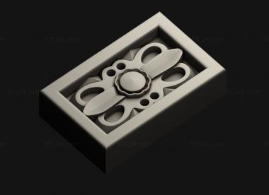 Rozette (Pad with edge, RZ_1317) 3D models for cnc