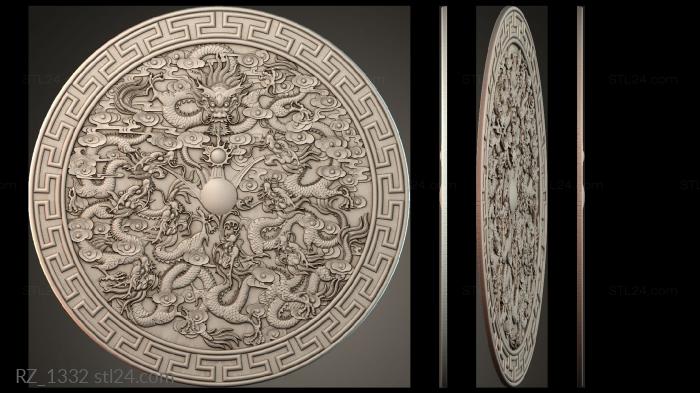 Rozette (RZ_1332) 3D models for cnc