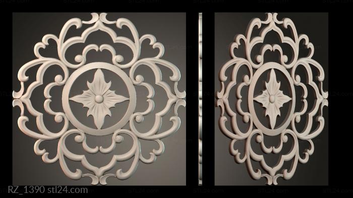 Rozette (RZ_1390) 3D models for cnc