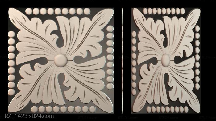 Rozette (RZ_1423) 3D models for cnc