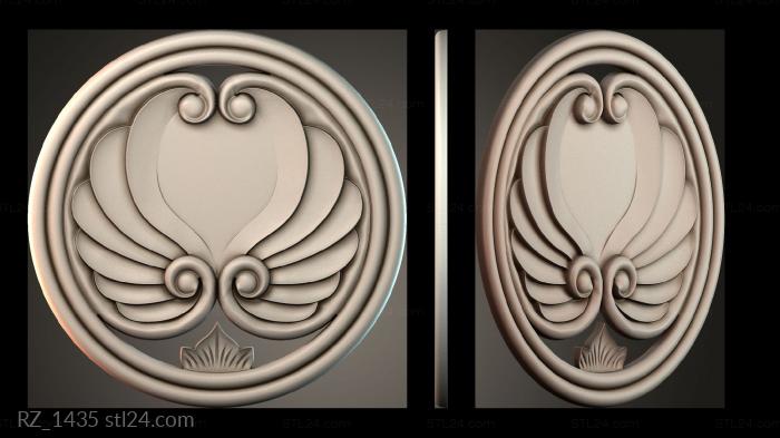 Rozette (RZ_1435) 3D models for cnc