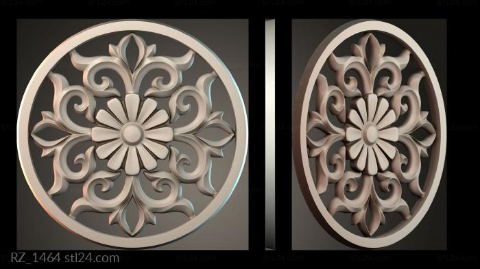 Rozette (RZ_1464) 3D models for cnc