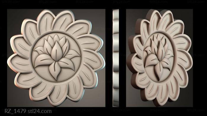 Rozette (RZ_1479) 3D models for cnc