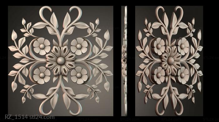 Rozette (RZ_1514) 3D models for cnc