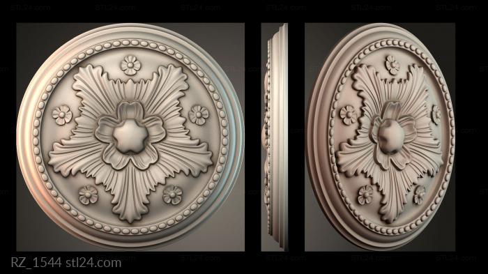 Rozette (RZ_1544) 3D models for cnc