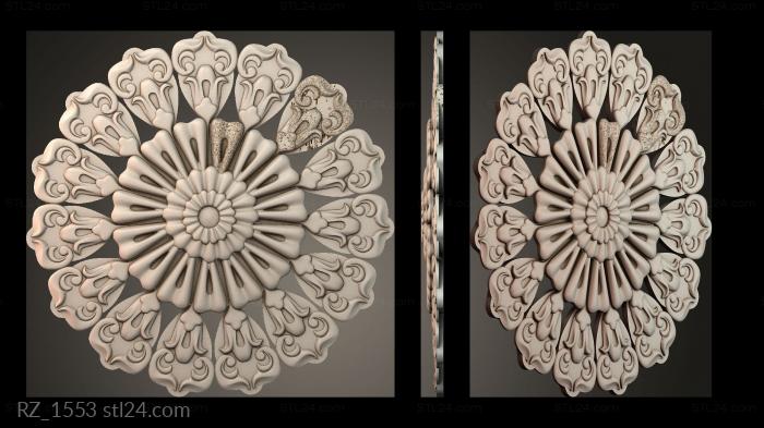 Rozette (RZ_1553) 3D models for cnc
