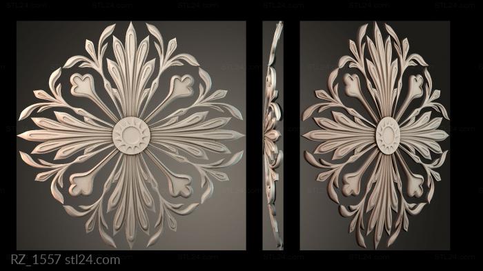 Rozette (RZ_1557) 3D models for cnc