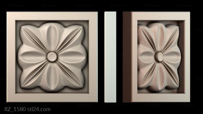 Rozette (RZ_1580) 3D models for cnc