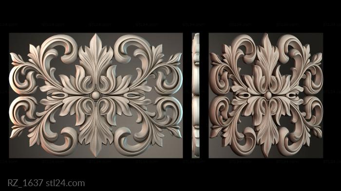 Rozette (RZ_1637) 3D models for cnc