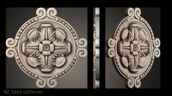 Rozette (RZ_1665) 3D models for cnc