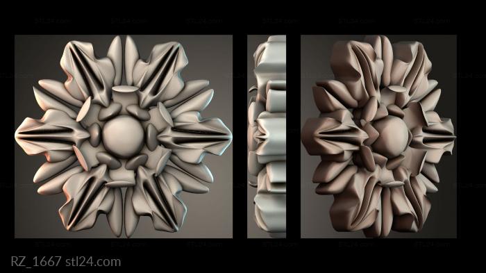 Rozette (RZ_1667) 3D models for cnc
