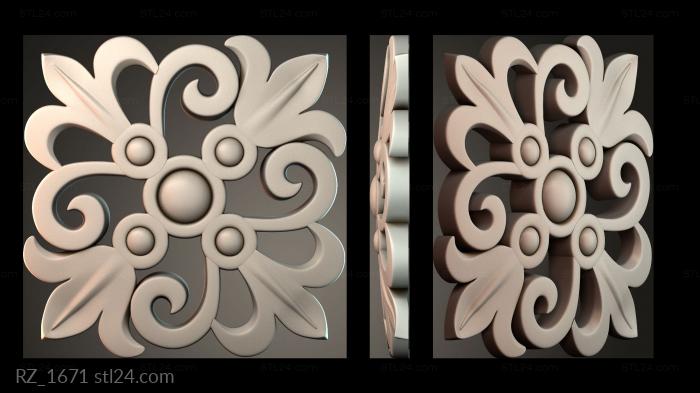 Rozette (RZ_1671) 3D models for cnc
