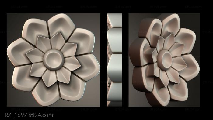 Rozette (RZ_1697) 3D models for cnc