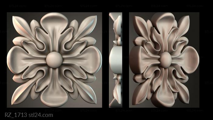 Rozette (RZ_1713) 3D models for cnc