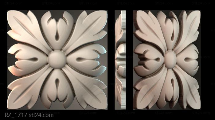 Rozette (RZ_1717) 3D models for cnc