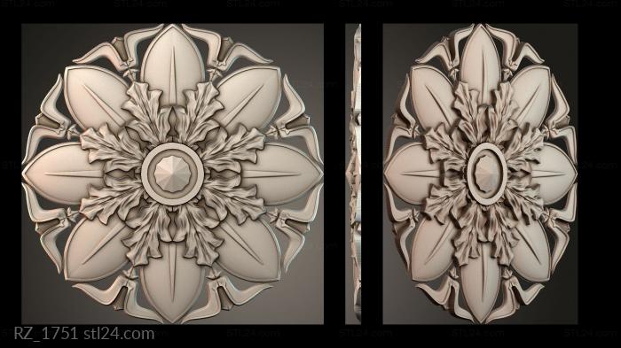 Rozette (RZ_1751) 3D models for cnc