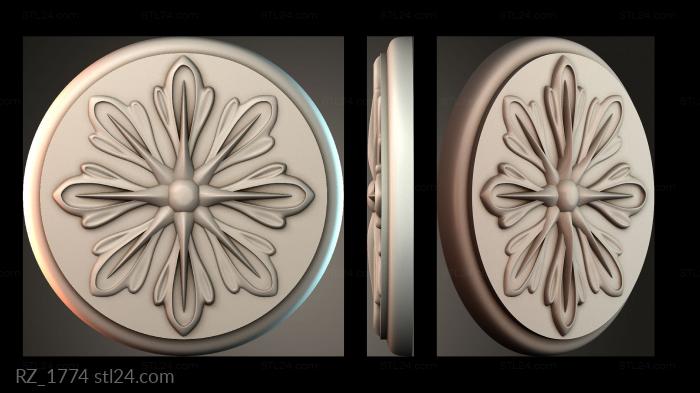 Rozette (RZ_1774) 3D models for cnc