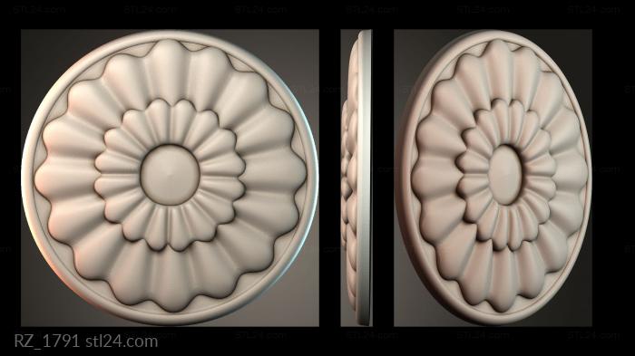 Rozette (RZ_1791) 3D models for cnc