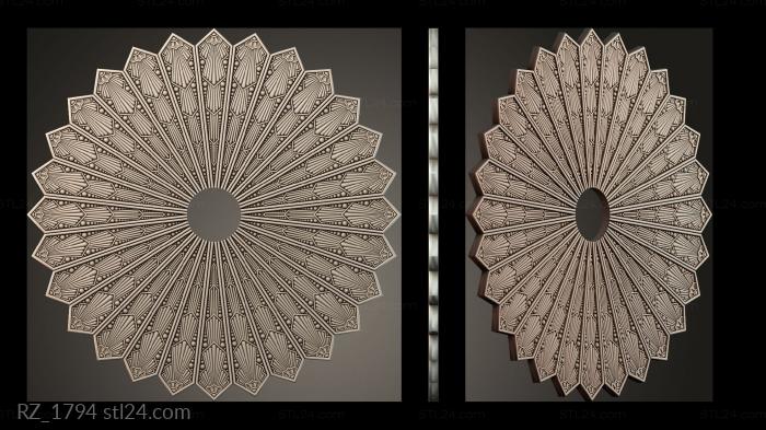 Rozette (RZ_1794) 3D models for cnc